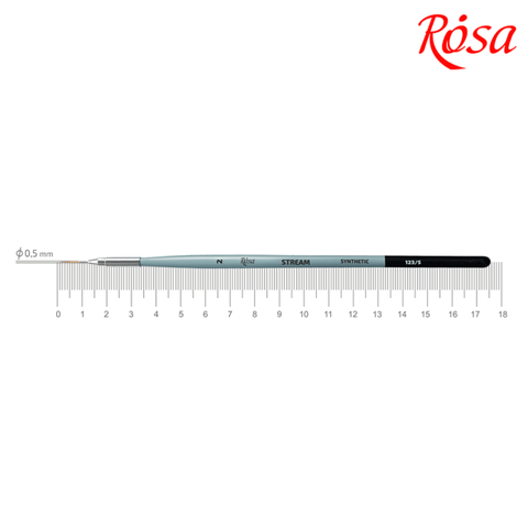 Пензель синтетика кругла лайнер STREAM 123/5 № 2 коротка ручка ROSA 4823098517078 фото