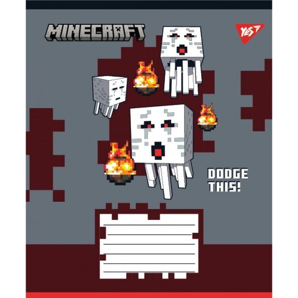 А5/18 кл. Yes Minecraft Walls, зошит учнівський шкільний (5шт.) 767566 фото