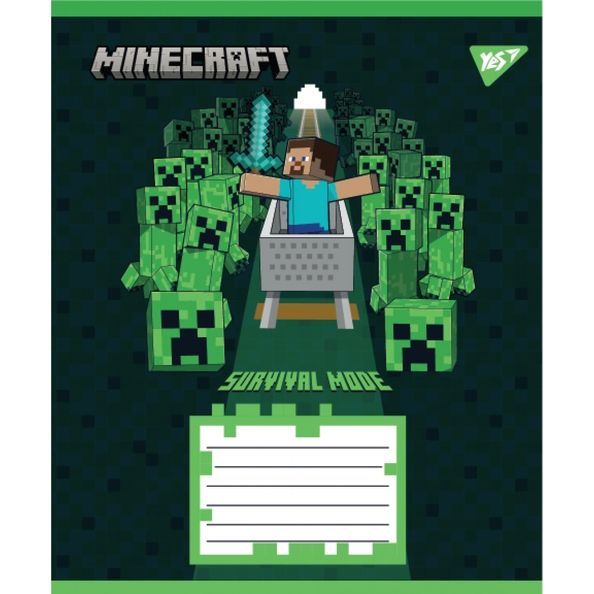 А5/18 кл. Yes Minecraft Walls, зошит учнівський шкільний (5шт.) 767566 фото