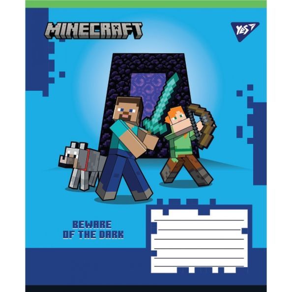 А5/18 кл. Yes Minecraft Walls, зошит учнівський шкільний (5шт.) 767566 фото