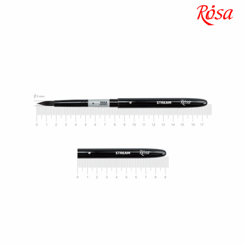 Пензель синтетика кругла TRAVEL BRUSH STREAM 158 № 4 коротка ручка ROSA 4823098530077 фото