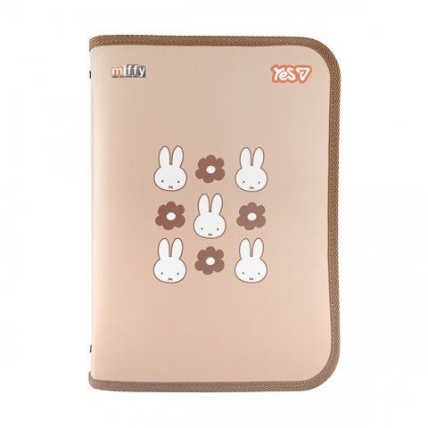 Папка факультативна Yes A4 пласт. на блискавці "Miffy" з внутр. кишенею 492408 фото