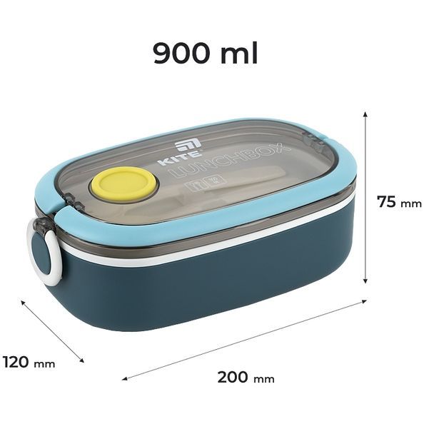 Ланчбокс Kite K25-1180-2, 900 мл, синій K25-1180-2 фото
