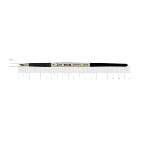 Пензель синтетика кругла BREEZE 1226R №3 коротка ручка ROSA 4823098535317 фото