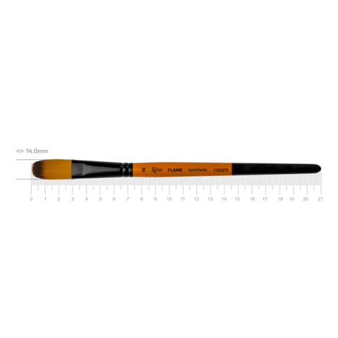 Пензель синтетика овальна FLAME 1368FR №16 коротка ручка ROSA 4823098534662 фото