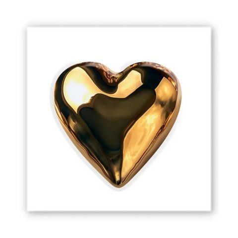 Об'ємна наліпка "Golden Heart" SX-291 фото