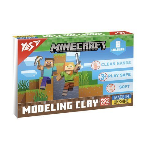 Пластилін Yes, 8 кол., 160г "Minecraft" 540656 фото