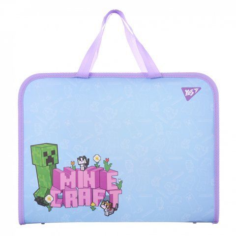 Папка-портфель Yes FC на блискавці з тканинними ручками "Minecraft.Spring" 492313 фото