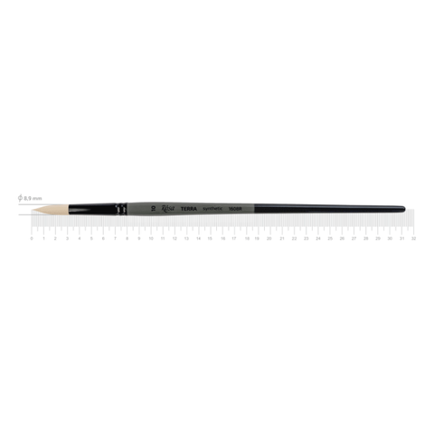 Пензель синтетика кругла TERRA 1608R №10 довга ручка ROSA 4823098533658 фото