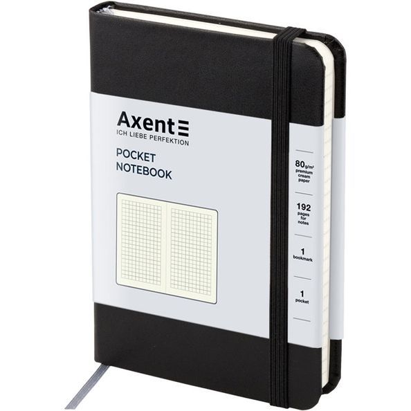 Книга записна Partner, 95*140, 96арк, кліт, чорн 8301-01-A фото