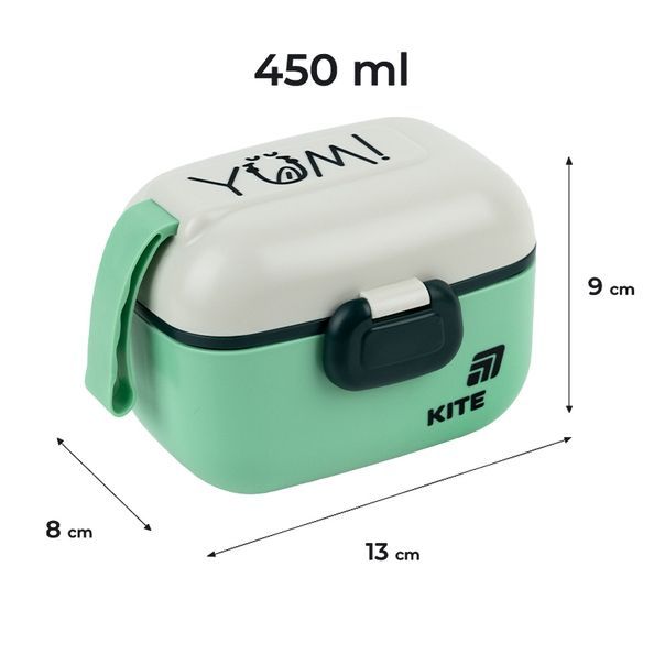 Ланчбокс Kite K25-1185-3, 450 мл, зелений K25-1185-3 фото