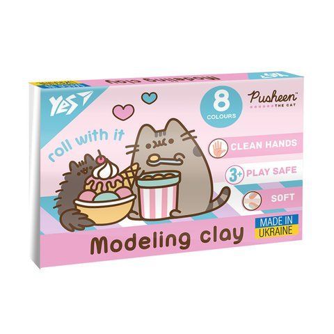 Пластилін Yes, 8 кол., 160г "Pusheen" 540657 фото