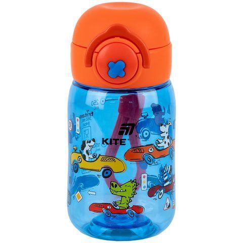 Пляшечка для води Kite K25-1235-2, Cars, 360 мл, синя K25-1235-2 фото