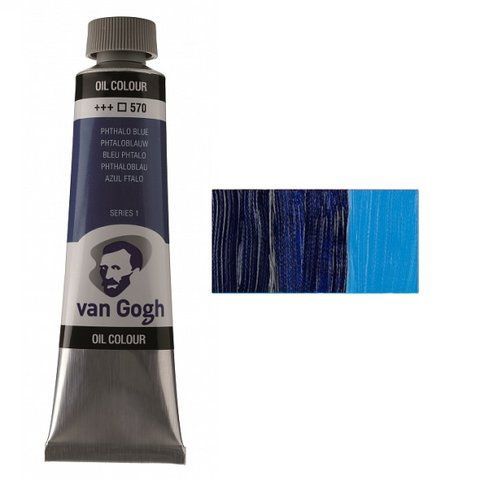 Фарба олійна VAN GOGH, (570) Синій ФЦ, 40 мл, Royal Talens 8712079219628 фото