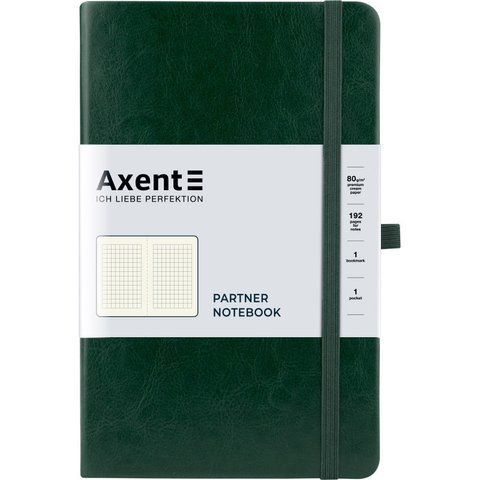 Книга записна Partner Lux, 125*195, 96арк, кл, зел 8202-04-A фото
