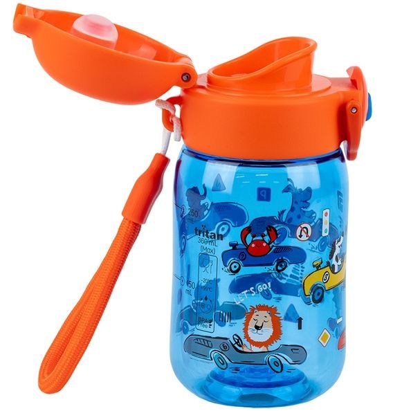 Пляшечка для води Kite K25-1235-2, Cars, 360 мл, синя K25-1235-2 фото