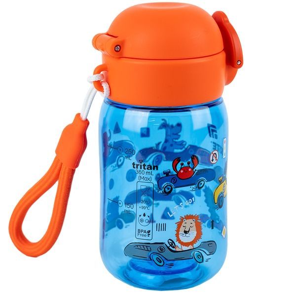 Пляшечка для води Kite K25-1235-2, Cars, 360 мл, синя K25-1235-2 фото