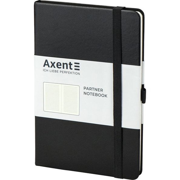 Книга записна Partner, 125*195, 96арк, лін, чорна 8308-01-A фото