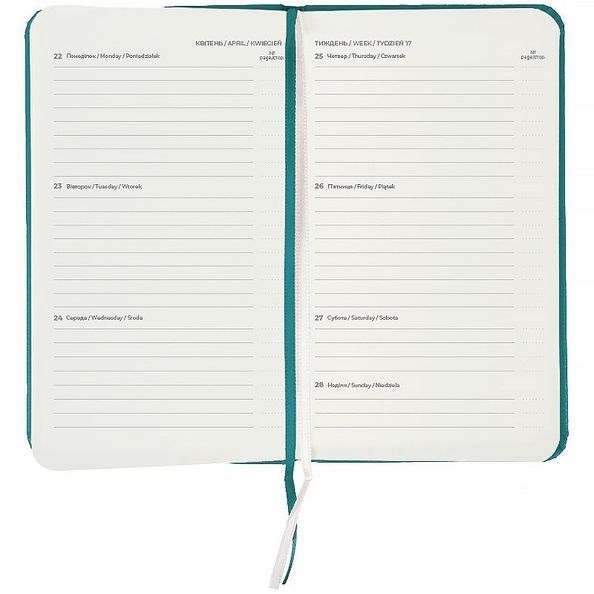 Щотижневик 2026 Pocket Strong, 90*150, лазурний 8508-26-63-A фото