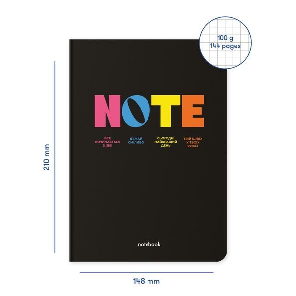 Блокнот &laquo;NOTE&raquo; чорний orner-3362 фото