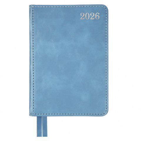 Щоденник А6 Leo Planner датований 2026 "City", твердий, блакитний, 352 сторінки 252676 фото
