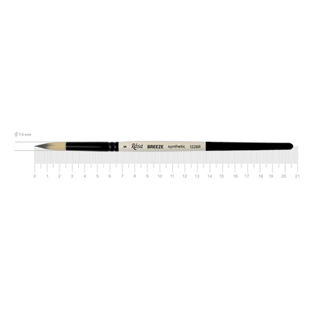Пензель синтетика кругла BREEZE 1226R №5 коротка ручка ROSA 4823098535294 фото