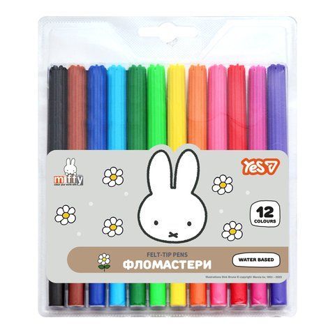 Фломастери Yes 12 кольорів "Miffy" 650604 фото
