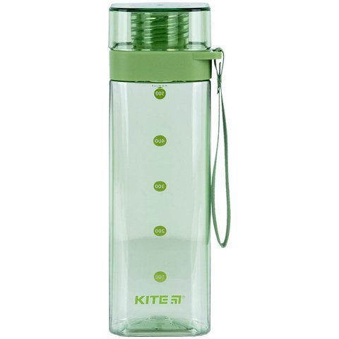 Пляшечка для води квадратна Kite K24-1209-2, 550 мл, зелена K24-1209-2 фото
