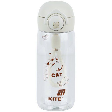 Пляшечка для води Kite K25-1236-1, 480 мл, біла K25-1236-1 фото