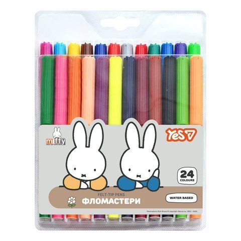 Фломастери Yes 24 кольори "Miffy" 650606 фото