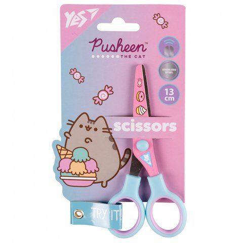 Ножиці Yes "Pusheen" 13см, з принтом на лезі 480437 фото