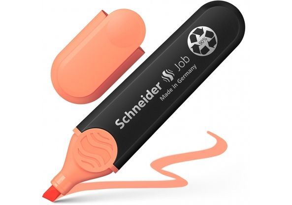 Маркер текстовиділювач SCHNEIDER JOB 1-4,5 мм, персиковий S1526 фото