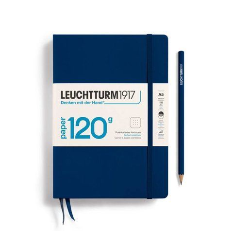Блокнот Leuchtturm1917 120G Edition, Середній, Темно-синій, крапка 372383 фото