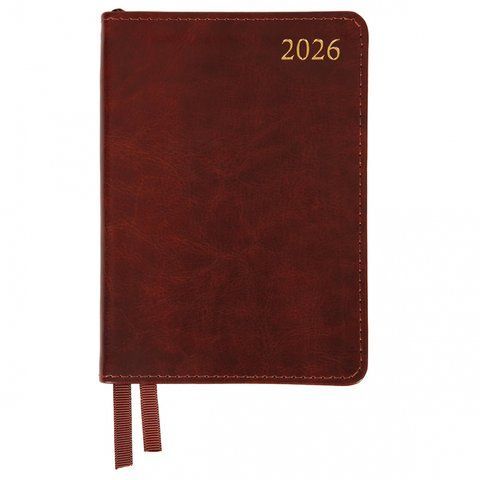 Щоденник А6 Leo Planner датований 2026 "Aldento", інтегральний, коричневий, 352 сторінки 252674 фото