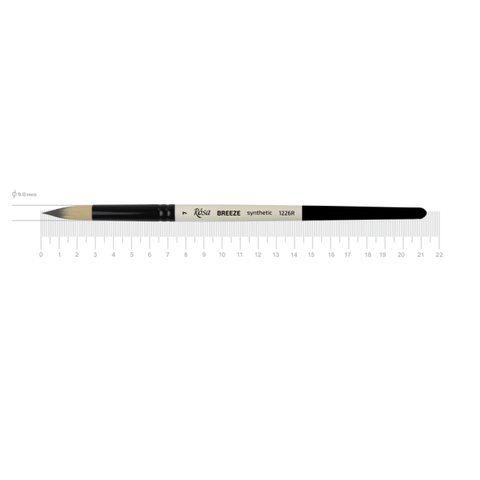 Пензель синтетика кругла BREEZE 1226R №7 коротка ручка ROSA 4823098535270 фото