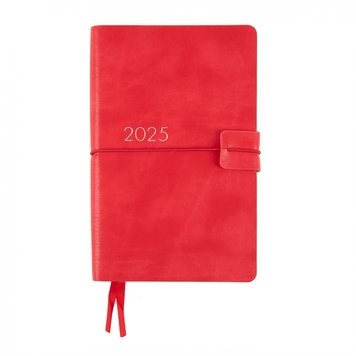 Діловий записник 12х20cм дата Leo Planner "Glory", м'який, 352стор., червоний 252510 фото