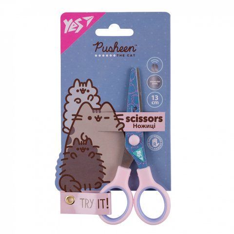 Ножиці Yes "Pusheen" 13см, з принтом на лезі 480468 фото