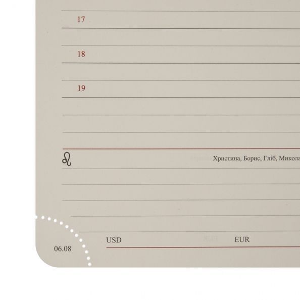 Щоденник А6 Leo Planner датований 2026 "Binario", м'який, синій, 352 сторінки 252651 фото