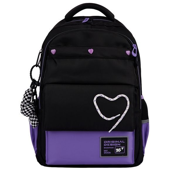 Рюкзак шкільний YES TS-48 Purple Hearts 559923 фото