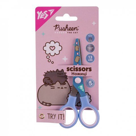 Ножиці Yes "Pusheen" 13см, з принтом на лезі 480469 фото