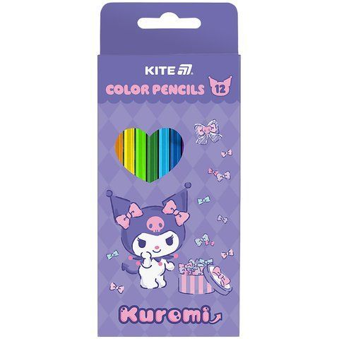 Олівці кольорові, 12 шт. Kuromi HK25-051-2 Kite HK25-051-2 фото