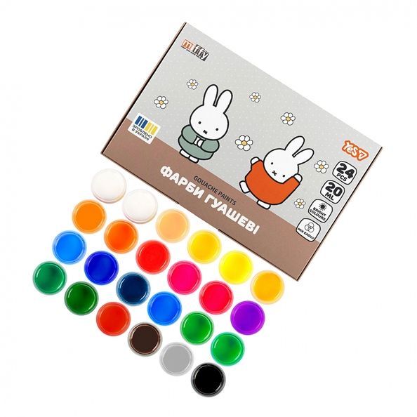 Фарби гуашеві Yes Miffy 24 кол. 20 мл 230448 фото