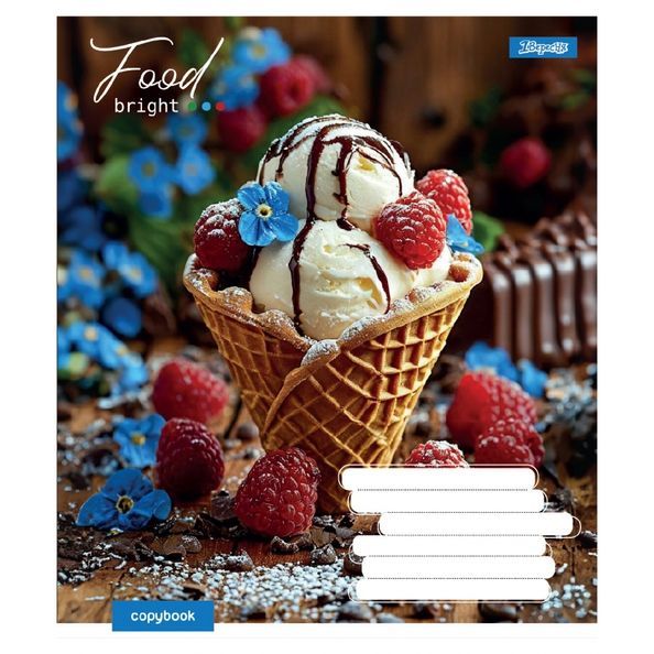 Зошит учнівський загальний 1 Вересня Bright FoodА5 48 аркушів клітинка ( 5шт ) 768134 фото