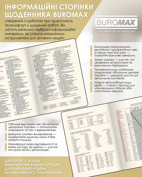 Щоденник датований Buromax Infiniti зі штучної шкіри А5 336 сторінок сірий BM.21101-09 фото