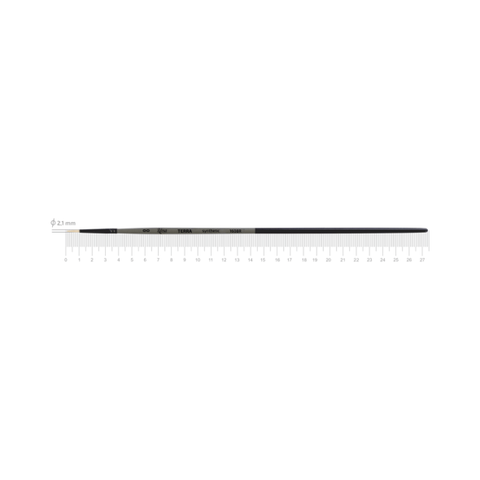 Пензель синтетика кругла TERRA 1608R №00 довга ручка ROSA 4823098533634 фото