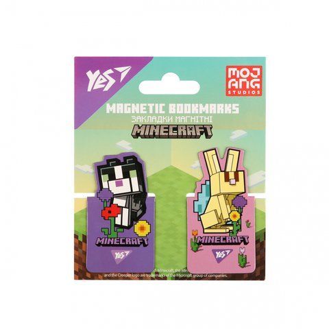 Закладки магнітні YES "Minecraft.Spring", висікання, 2 шт 708446 фото