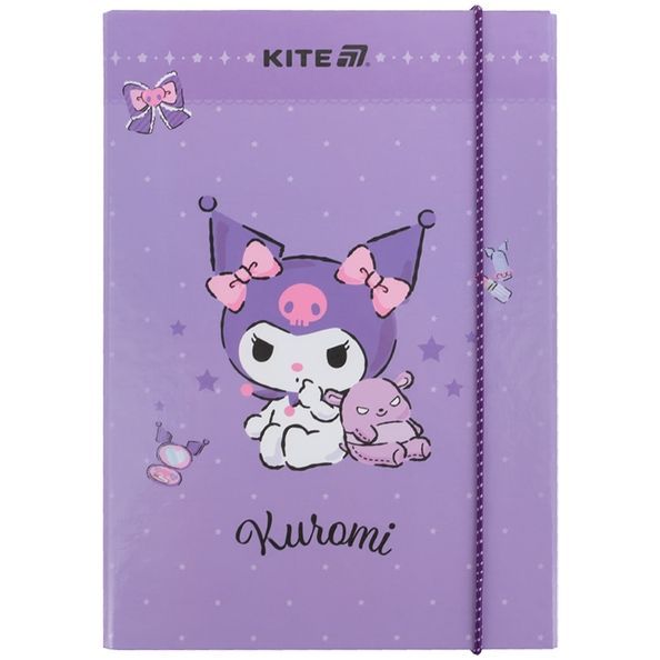 Папка для зошитів на гумці Kite Kuromi HK25-210-2, картон HK25-210-2 фото