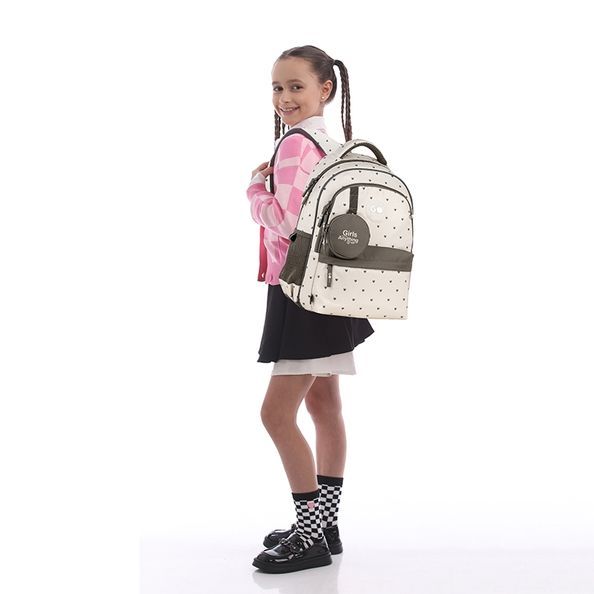 Рюкзак GoPack Education 182M Beige Polka Dots GO26-182M-3 фото
