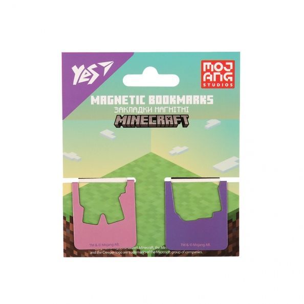 Закладки магнітні YES "Minecraft.Spring", висікання, 2 шт 708446 фото