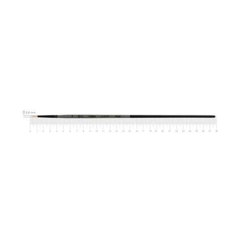 Пензель синтетика кругла TERRA 1608R №0 довга ручка ROSA 4823098533726 фото